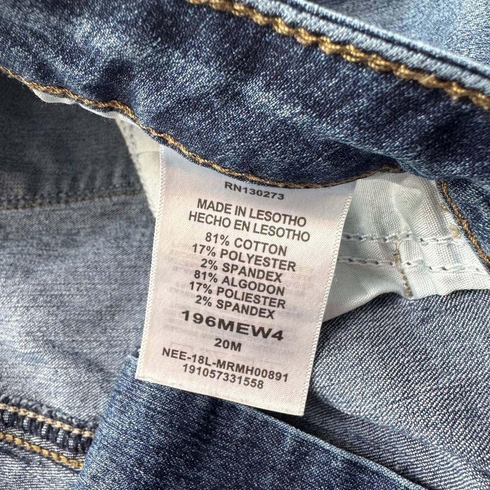 Lee Riders Denim Shorts Womens 20M Blue Excellent Midrise Stretch Jean Shorts - Picture 5 of 11